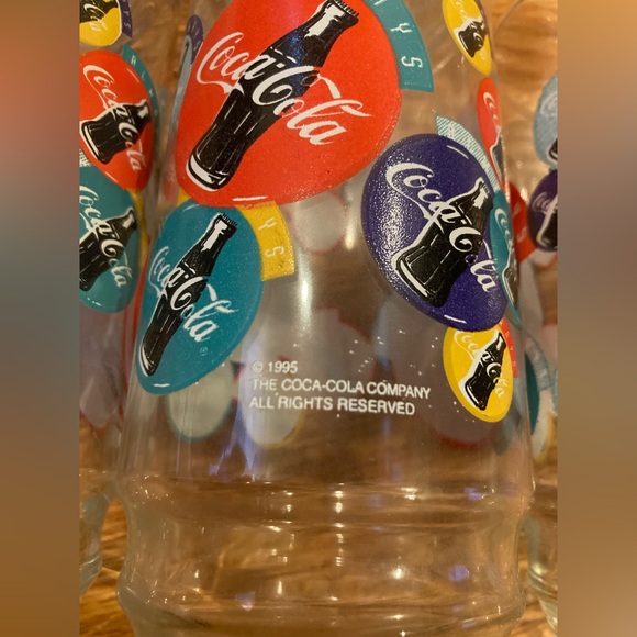 Vintage 1995 Coca Cola Always Glass Cup Set of 5 - Picture 5 of 8
